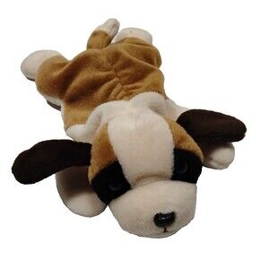 Vintage Ty Beanie Baby Plush Animal Toy Bernie Dog 1996 Brown White Black